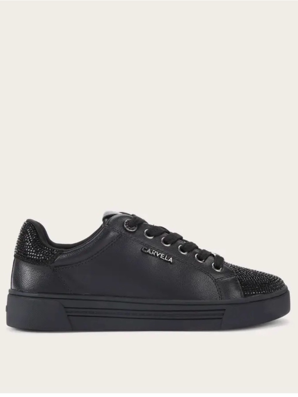 Carvela Daze Jewel Trainer ALL BLACK Size 8